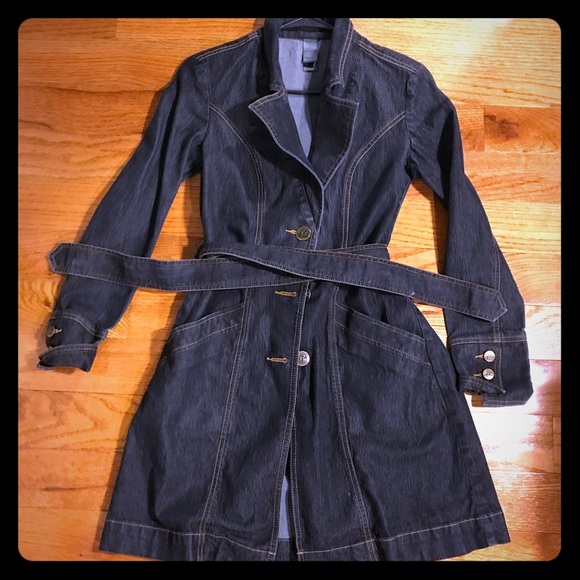 Bisou Bisou Stretch Denim Longer Jacket size xs - Picture 1 of 7